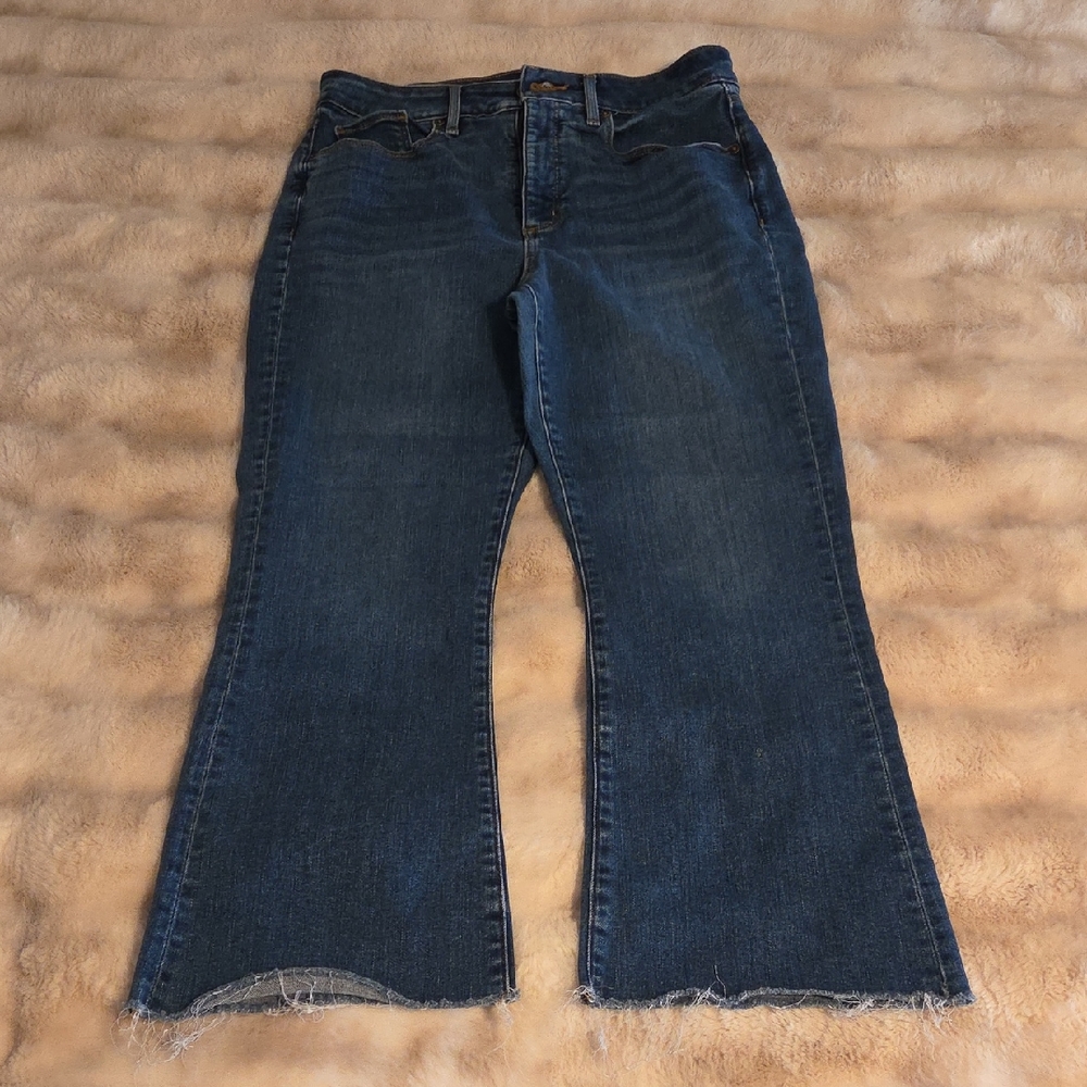 LOFT Dark Blue Wide Leg Jeans